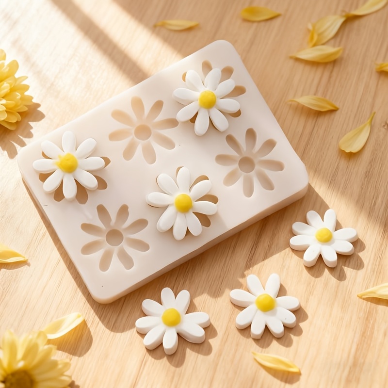 Soap Making Gloves - 1pc 3D Daisy Sunflower Silicone Mold