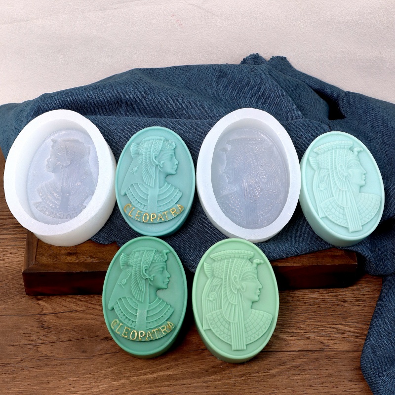 Quality Soap Making Kit - Cleopatra Silicone Candle Mold 3D Retro