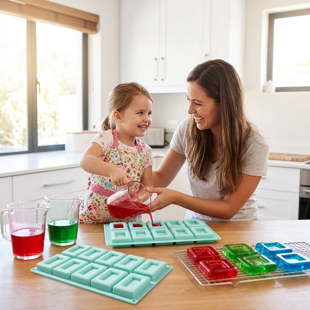 Non-stick 10-Hole Rectangle Si - Soap Making Tray review and price
