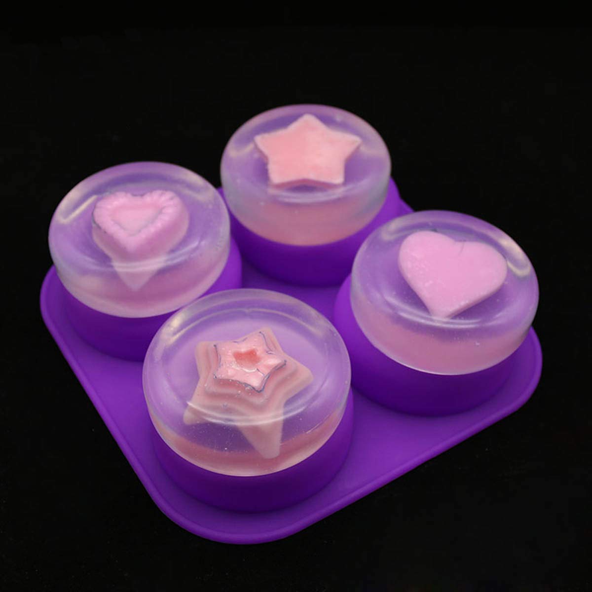 1-2 PCS 4 Cavity Reusable Roun - Soap Making Tray review and price