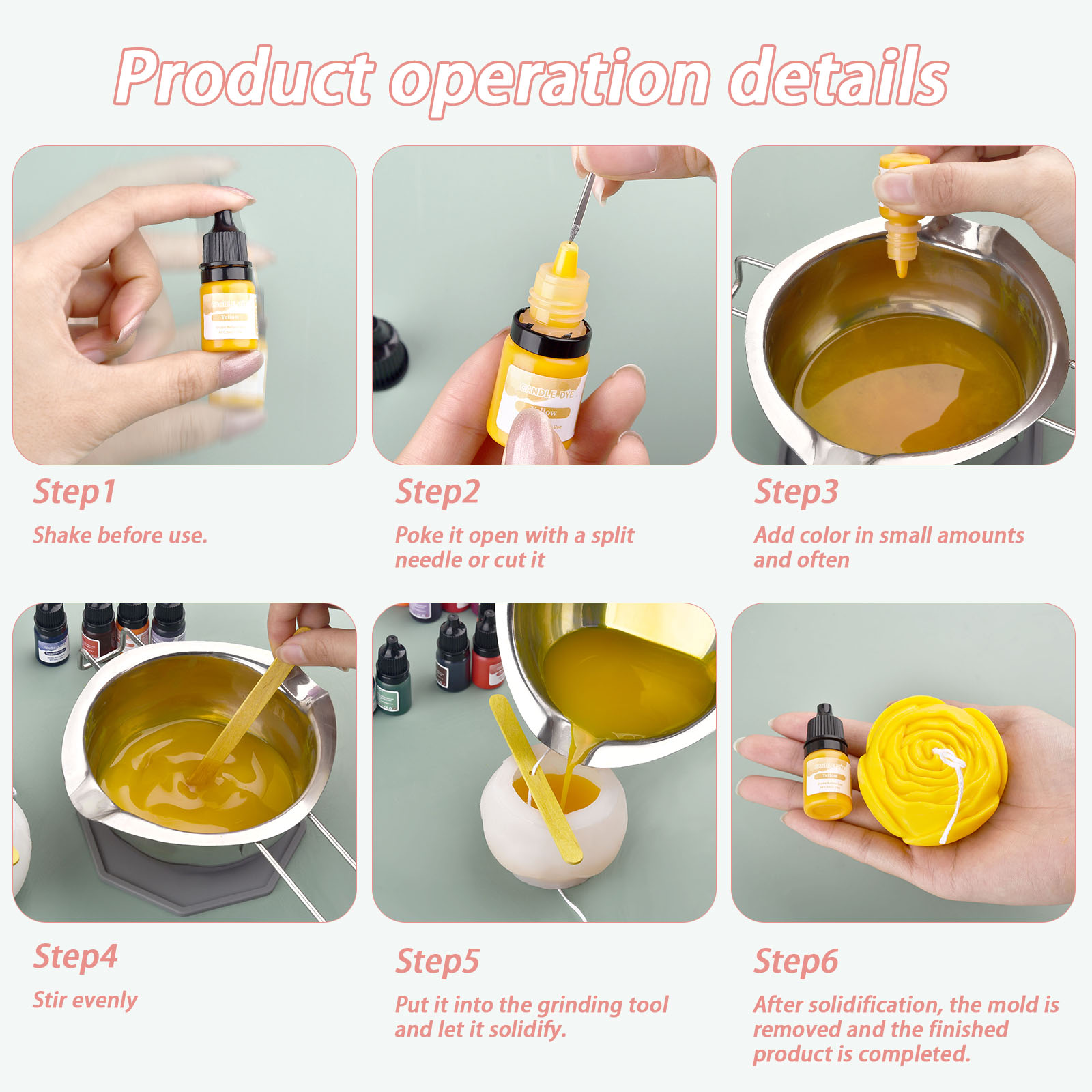 5ml/Bottle Candle Wax Pigment  - Soap Making Ingredients review and price
