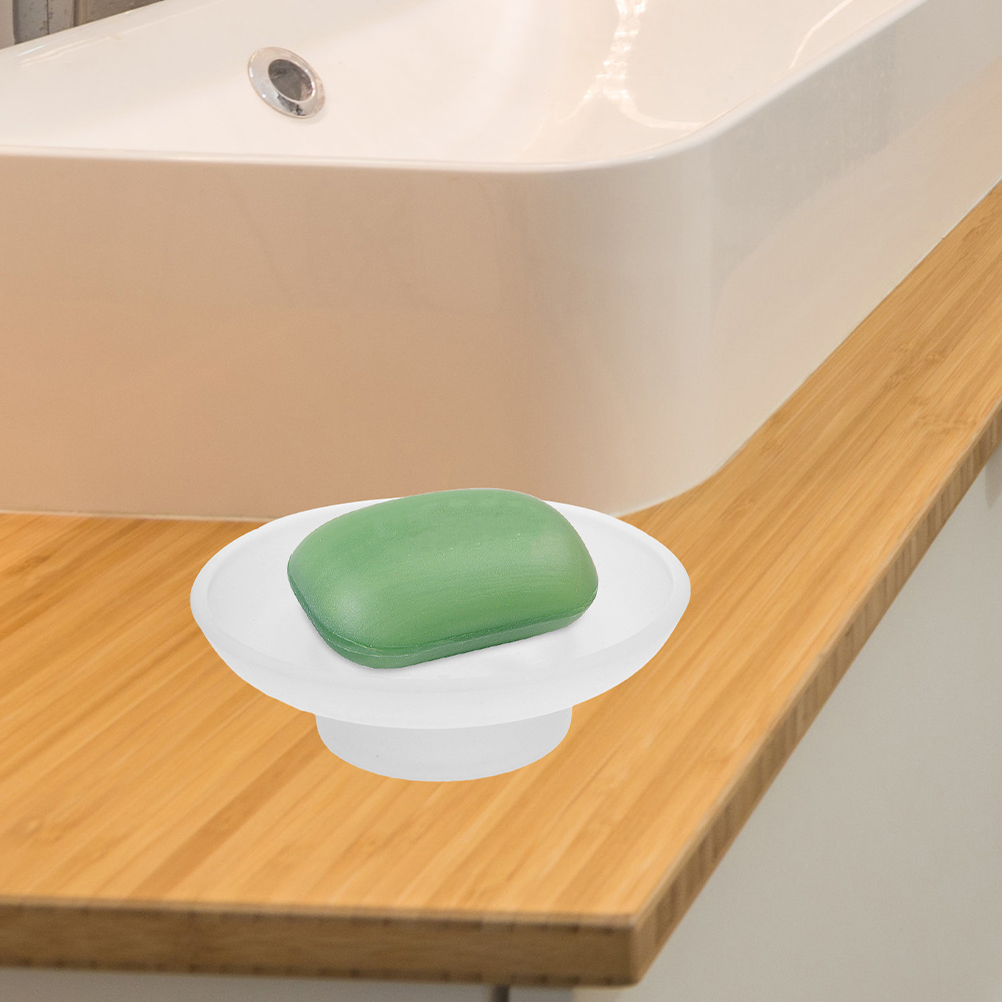 Frosted Glass Soap Dish Round  - Soap Making Tray review and price