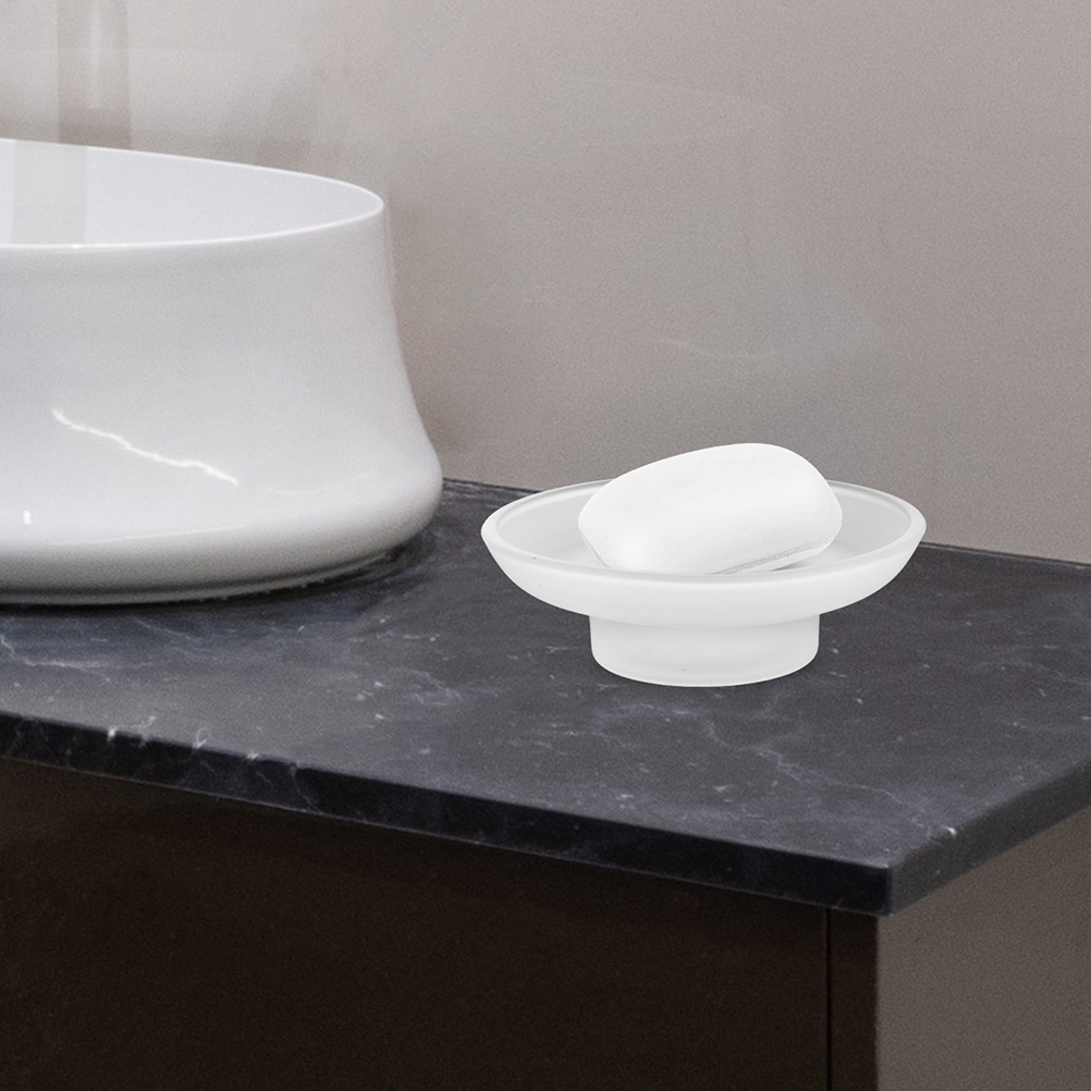 Frosted Glass Soap Dish Round  - Soap Making Tray review and price