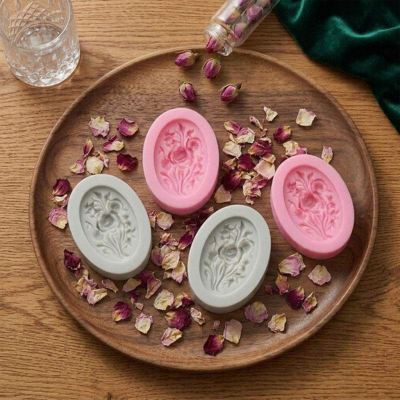 4 Silicone mold with flower sh - Soap Making Gloves review and price