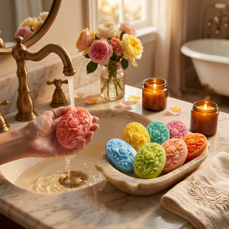4 Silicone mold with flower sh - Soap Making Gloves review and price